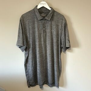 Vineyard Vines Mens Edgartown Pique Polo Gray Lightweight Breathable Sz L